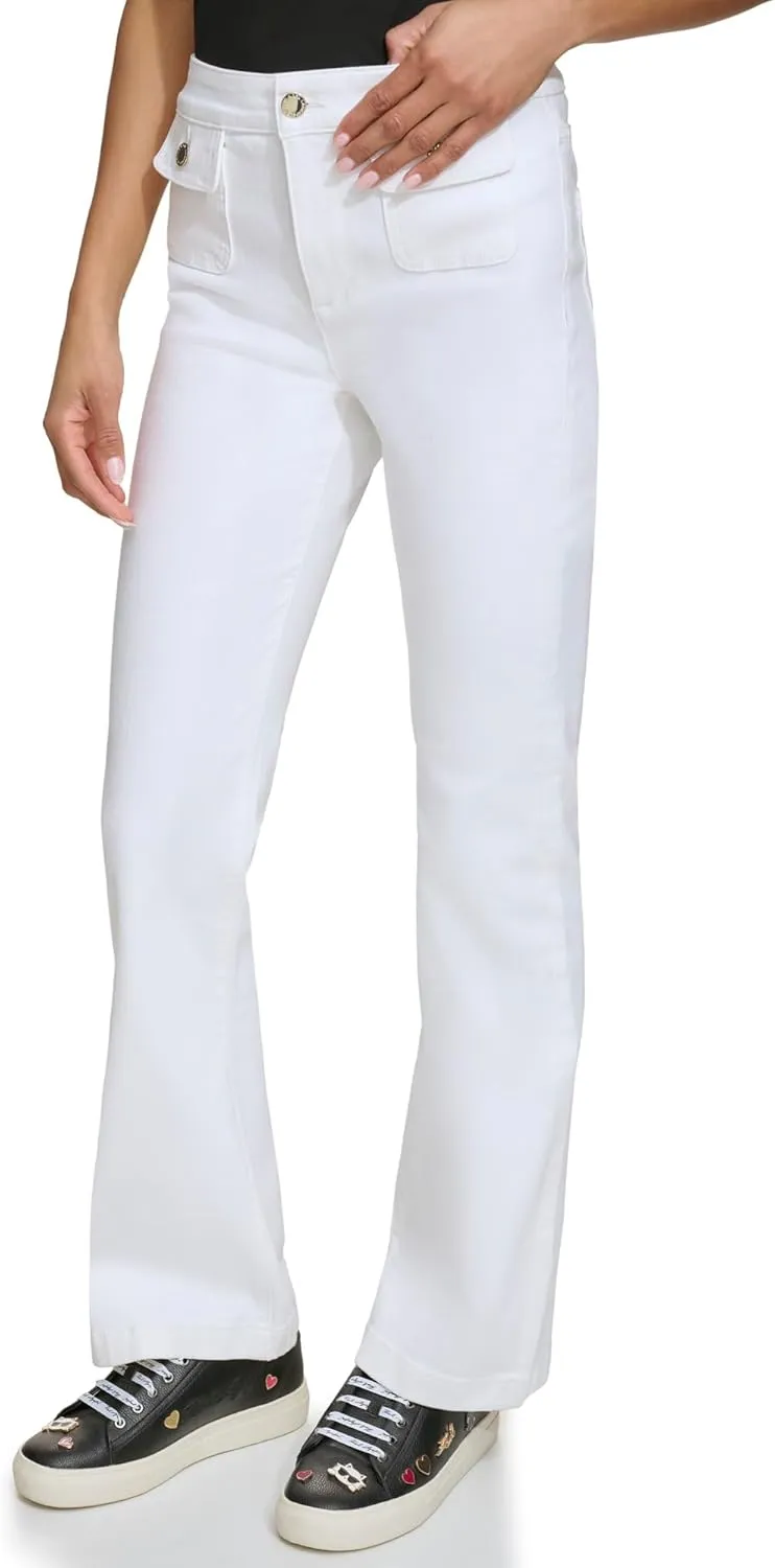 KARL LAGERFELD Women's Front Pocket Fashion Denim
