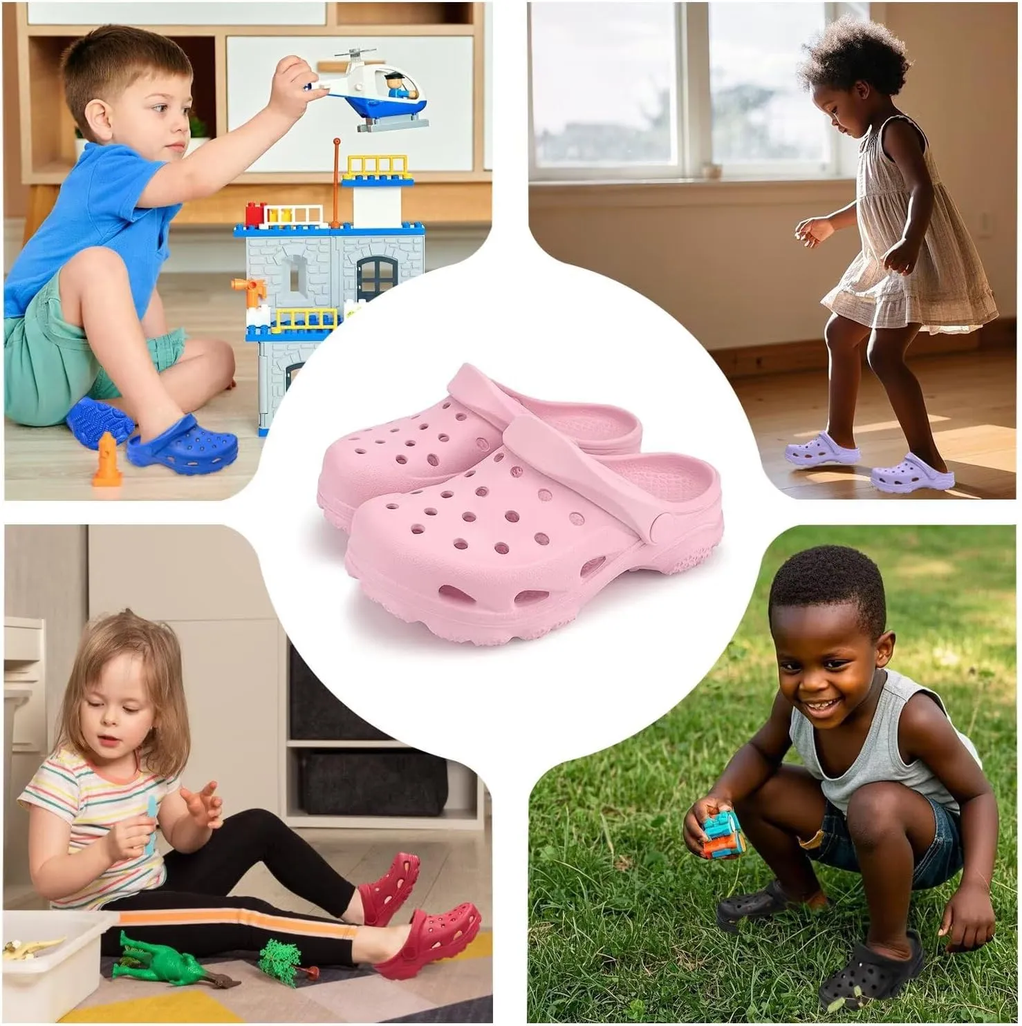 Kids and Toddlers Garden Clogs for Boys and Girls,Unisex Eva Mules for Big Kid,Little Kid,Toddler,Boy and Girl Closed Toe Slide Sandals
