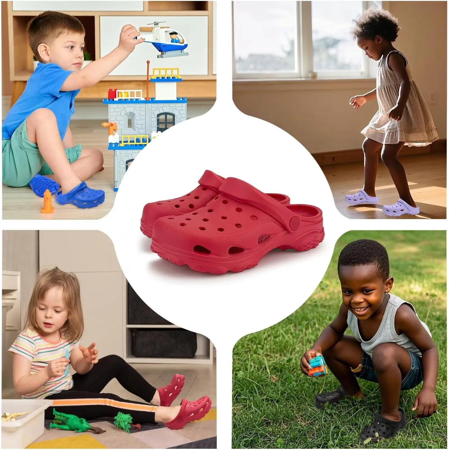 Kids and Toddlers Garden Clogs for Boys and Girls,Unisex Eva Mules for Big Kid,Little Kid,Toddler,Boy and Girl Closed Toe Slide Sandals