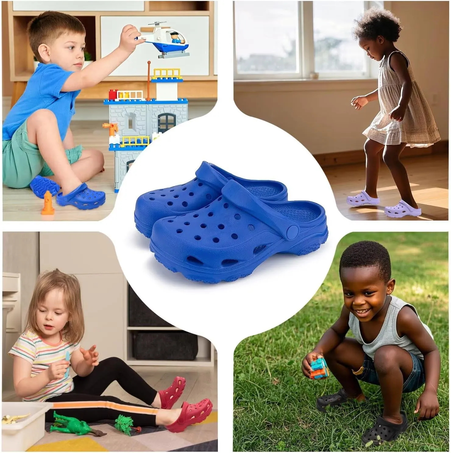 Kids and Toddlers Garden Clogs for Boys and Girls,Unisex Eva Mules for Big Kid,Little Kid,Toddler,Boy and Girl Closed Toe Slide Sandals