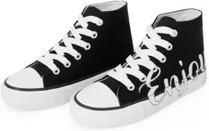 Kids Canvas Shoes Low Top and High Top Canvas Sneakers Lace-up Fashion Casual Shoes for Boys and Girls