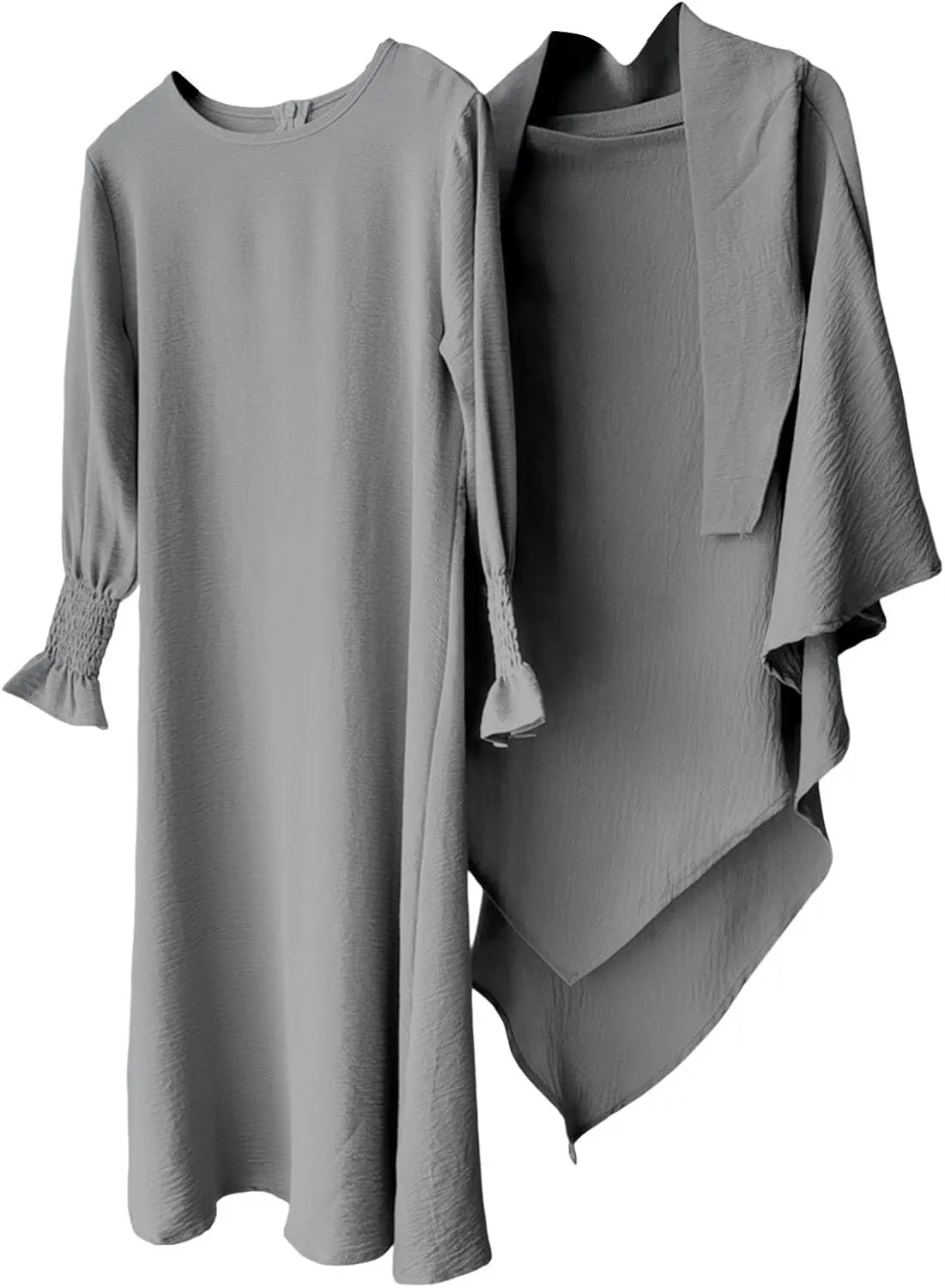 Kids Girls Muslim Dress Long Sleeve Slim Fit Casual Ramadan Prayer Robe Dress 𝐎ne Piece Muslim Abaya Dresses