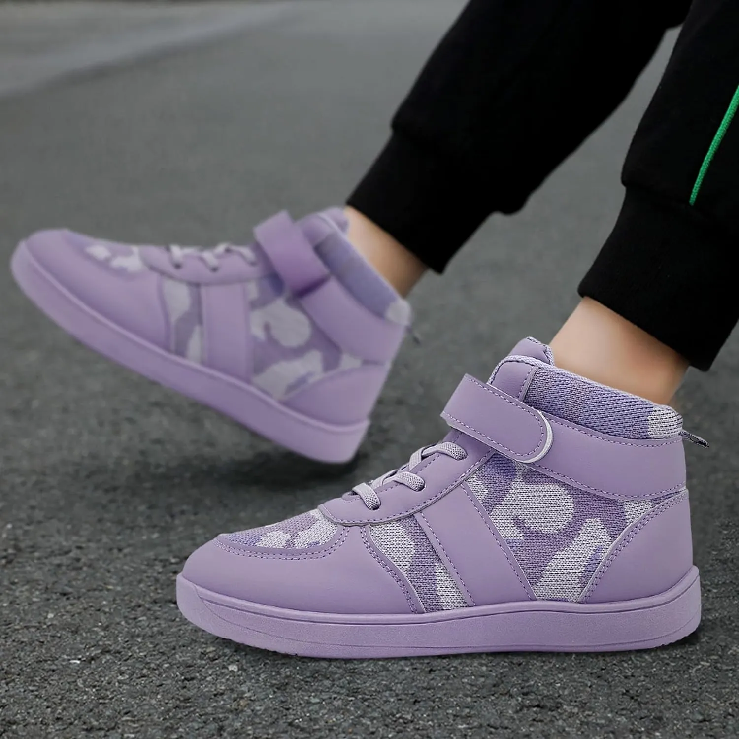 Kids High Top Barefoot Shoes Boys Girls Wrestling Shoes Anti-Skid Adventure Hiking Boots
