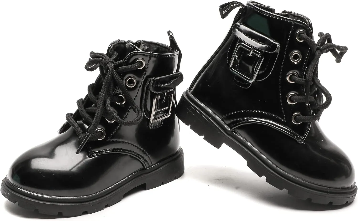 Komfyea Boys And Girls Lace Up Zipper Outdoor Ankle Boots(Toddler/Little Kids)