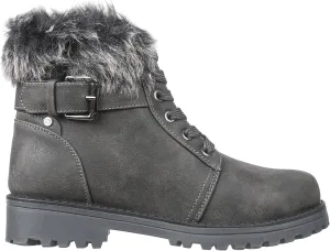 Lamo Women's Kit Lace-Up Boots - Stylish Boots with PU Upper, Faux Fur Collar, NeverWet Water and Stain Resistance,TPR Outsole - 7" Height with Medial Side Zipper and Premium Faux Fur Lining