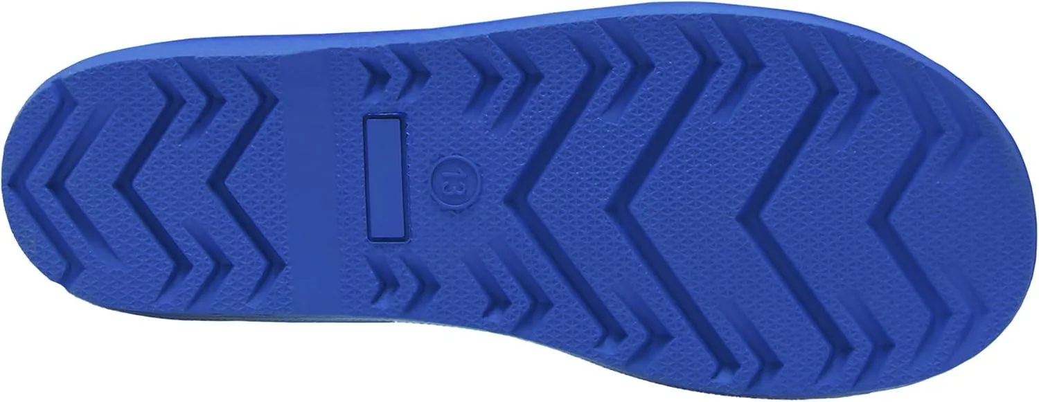 Lands' End Boys and Girls Waterproof Boots Kids and Toddler Rain Boots - Girls and Boys Rubber Rain Boots Kids Size 5 Toddler to 7 Big Kid, Slip On Girls and Boys Rain Boots with Handles