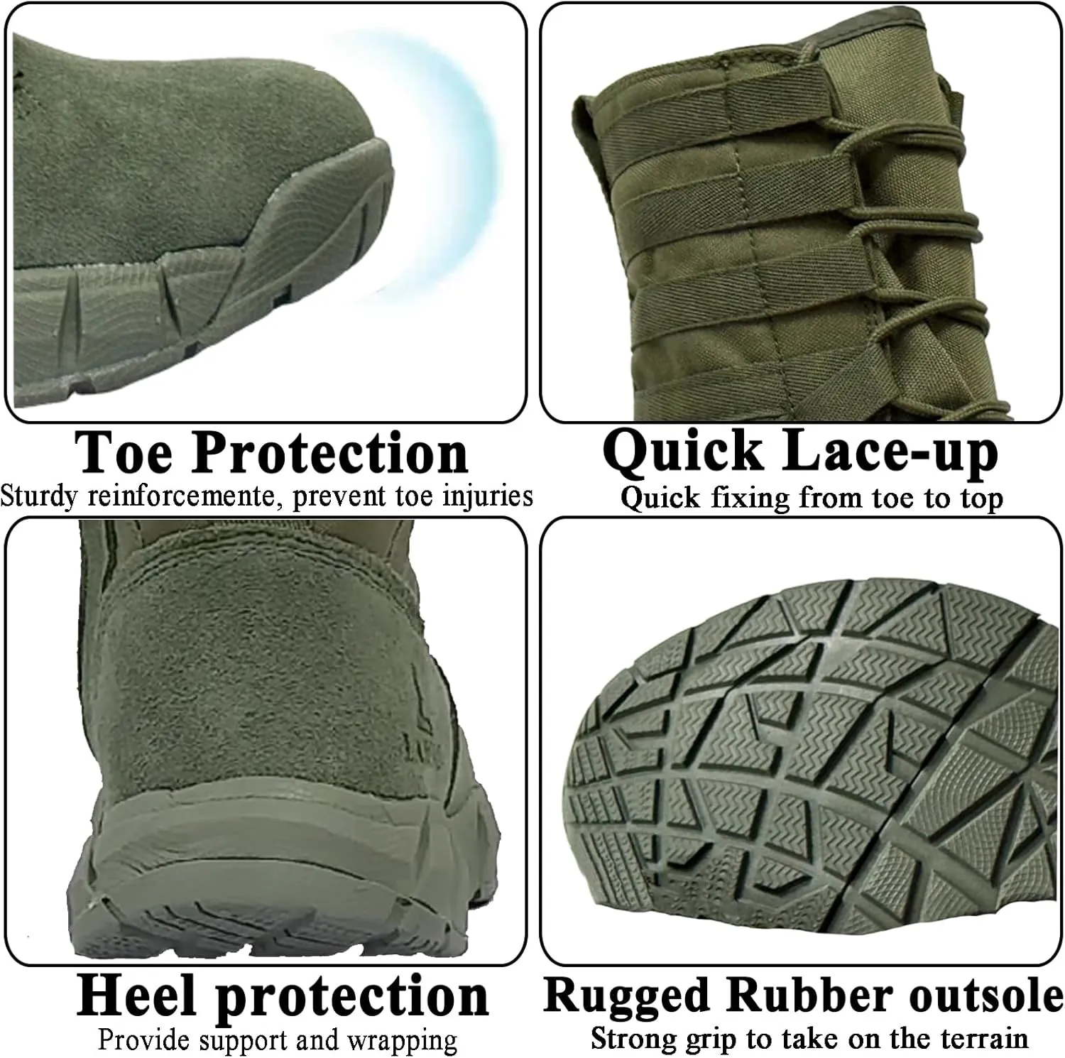 Lightweight Military Tactical Combat Boots Men Outdoor Hiking Desert Army Boots Breathable Male Jungle Shoes Man Side Zip