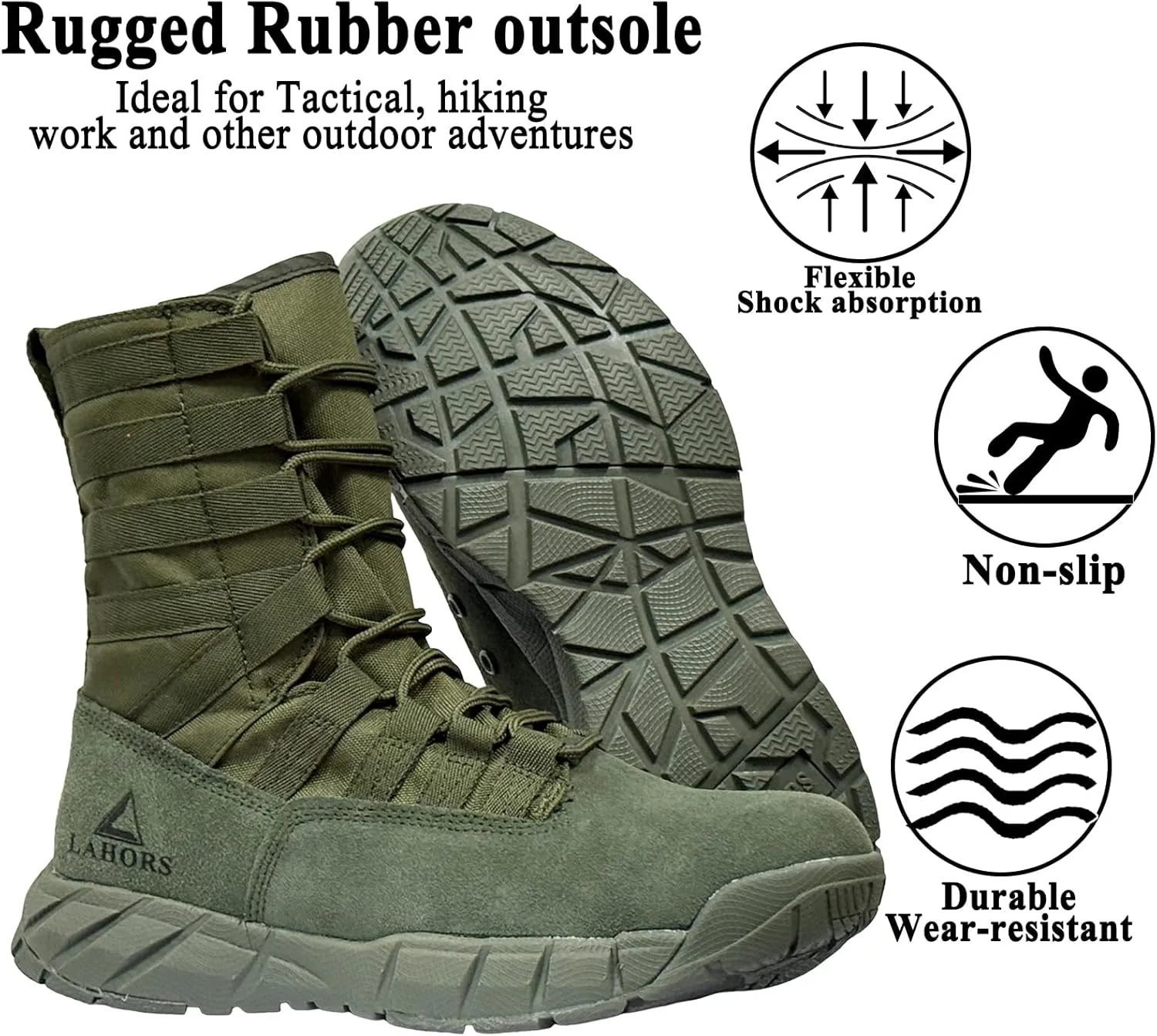 Lightweight Military Tactical Combat Boots Men Outdoor Hiking Desert Army Boots Breathable Male Jungle Shoes Man Side Zip