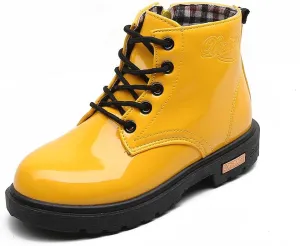 Little Kids Ankle Boots Little Girls Outdoor Combat Toddler Boots Yellow 6.5 M US Toddler