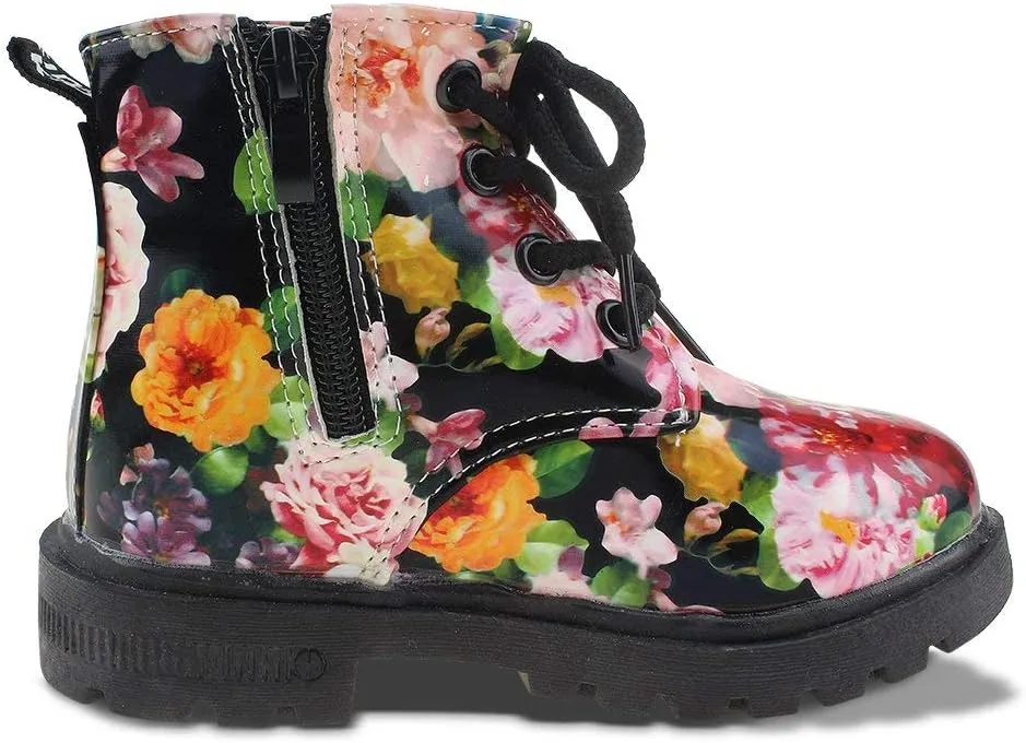 Little Kids Ankle Boots Little Girls Outdoor Combat Toddler Boots
