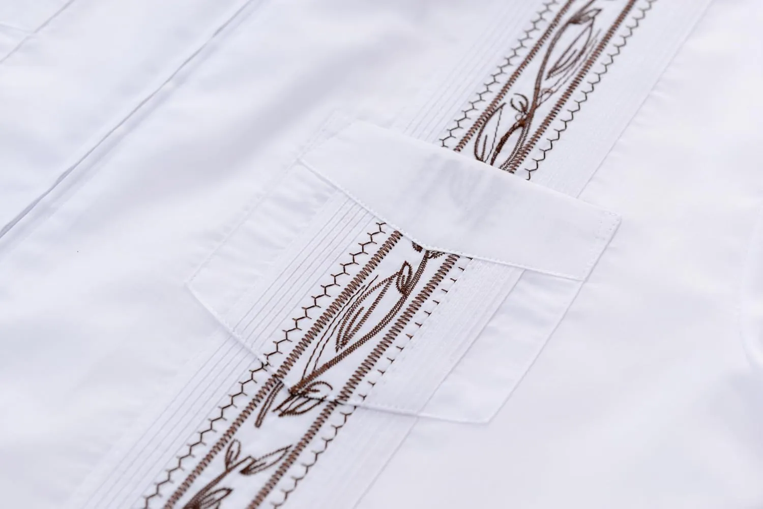 MAXJON Men's Short Sleeve Cuban Guayabera Shirts Full Zip Front Mexican Hawaiian Shirt with Pocket
