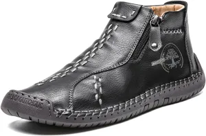 Medieval Boots Leather Renaissance Outdoor Casual Fashion Zipper Slip On Boots for Women Blue Green