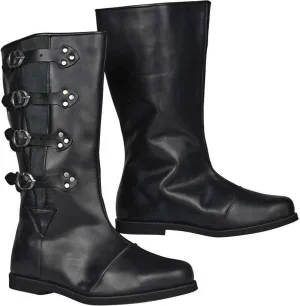 Medieval Pirate Boots Renaissance PU Leather Pirate Boots Halloween Costume Boots Gothic Cosplay Boots for Men