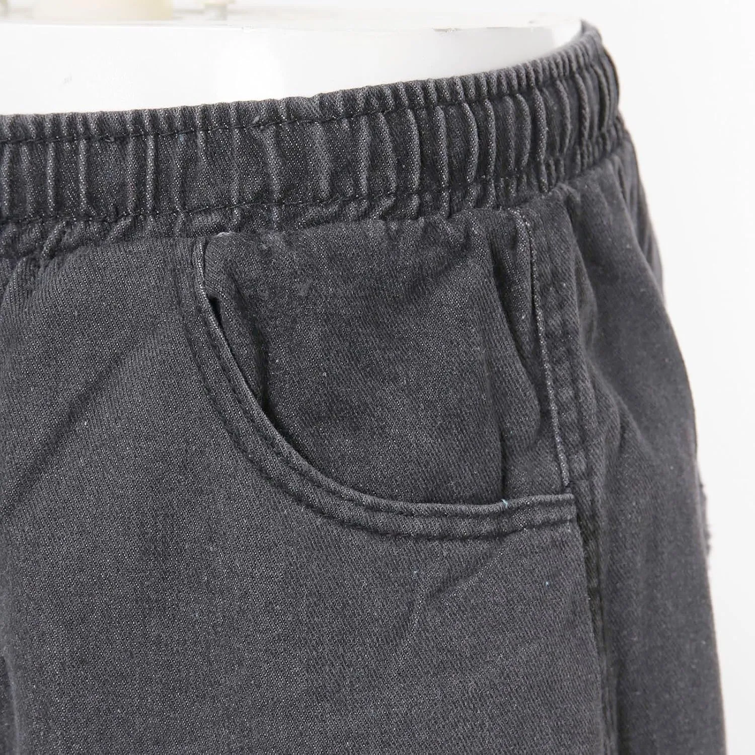 Men Loose Y2K Hip Hop Long Jean Shorts Baggy Denim Shorts with Pockets Casual Summer Streetwear