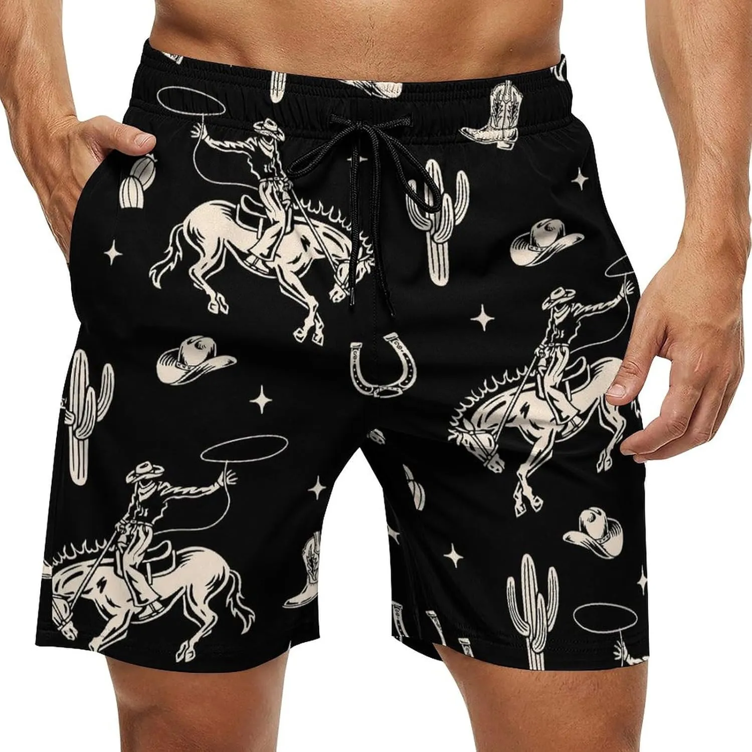 Men Swim Shorts Swimwear Bathing Suits Swimming Trunks Beach Shorts with Pockets