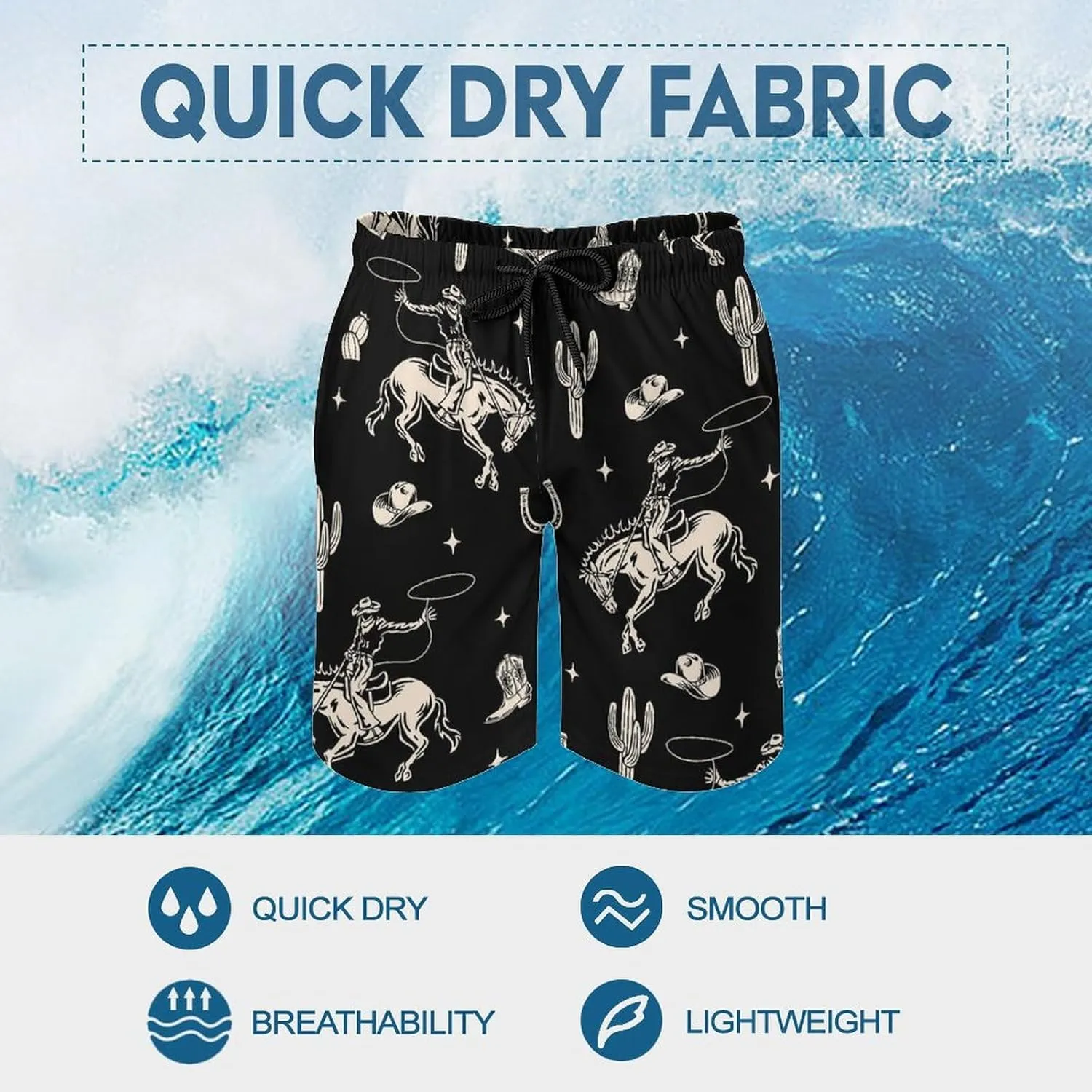 Men Swim Shorts Swimwear Bathing Suits Swimming Trunks Beach Shorts with Pockets