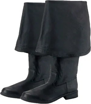Men's Faux Leather Medieval Boots Viking Pirate Costume Pull-On Boot Renaissance Gothic Faire Cosplay Shoes