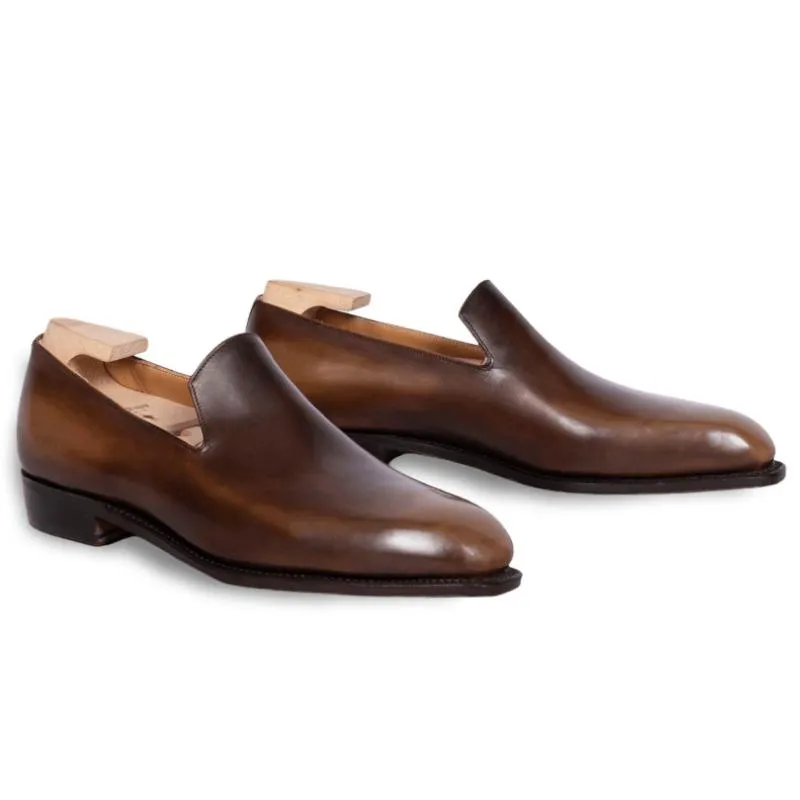 Men's Formal Leather Loafers - Brown