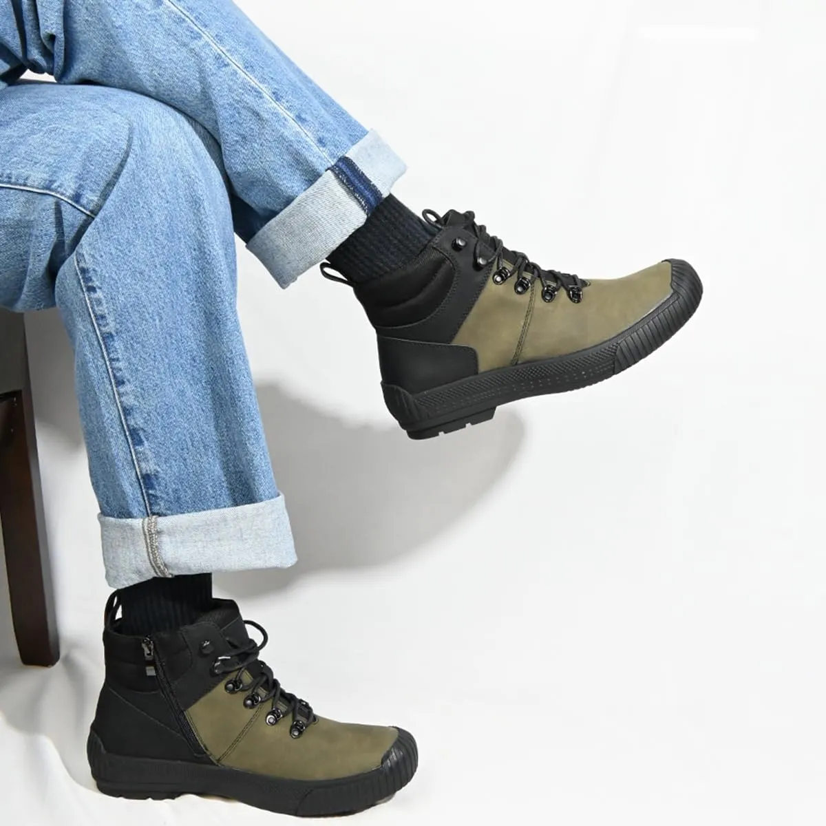 Men's Hiking Boots Outdoor Trekking Backpacking Mountaineering Shoes Work Boots for Men