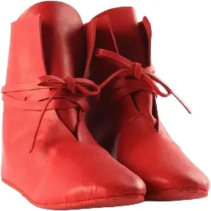 Mens Medieval Renaissance Boots Slip on Lace Up Medieval Cosplay Western Pirate Viking Tied Halloween Party Boots Shoes