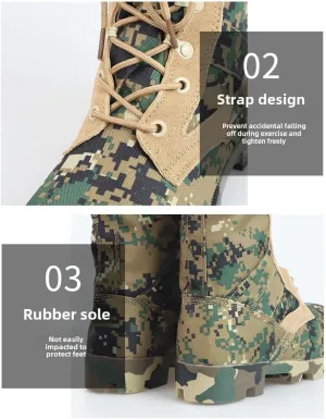Men's outdoor hiking boots desert boots jungle off-road training, high top hiking boots