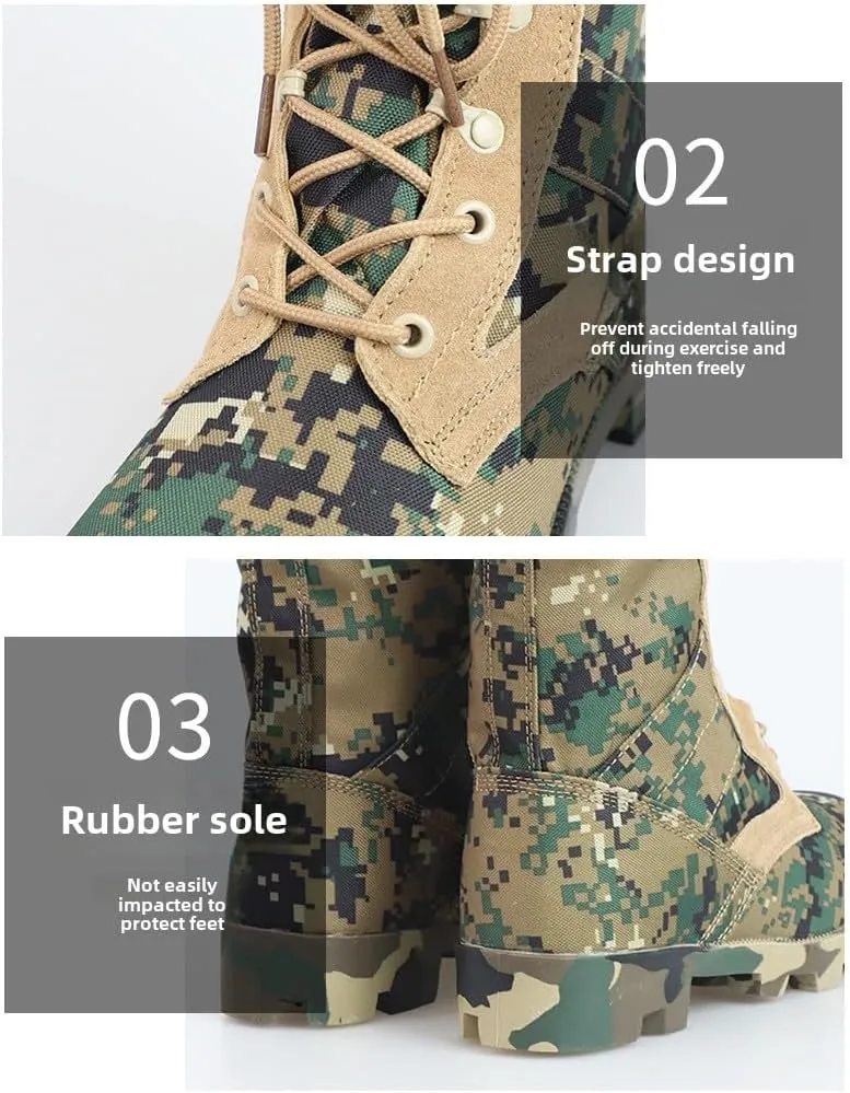 Men's outdoor hiking boots desert boots jungle off-road training, high top hiking boots