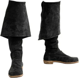 Mens Renaissance Medieval Long Boots Gothic Pirate Viking Adventure Footwear for Halloween Costume Cosplay