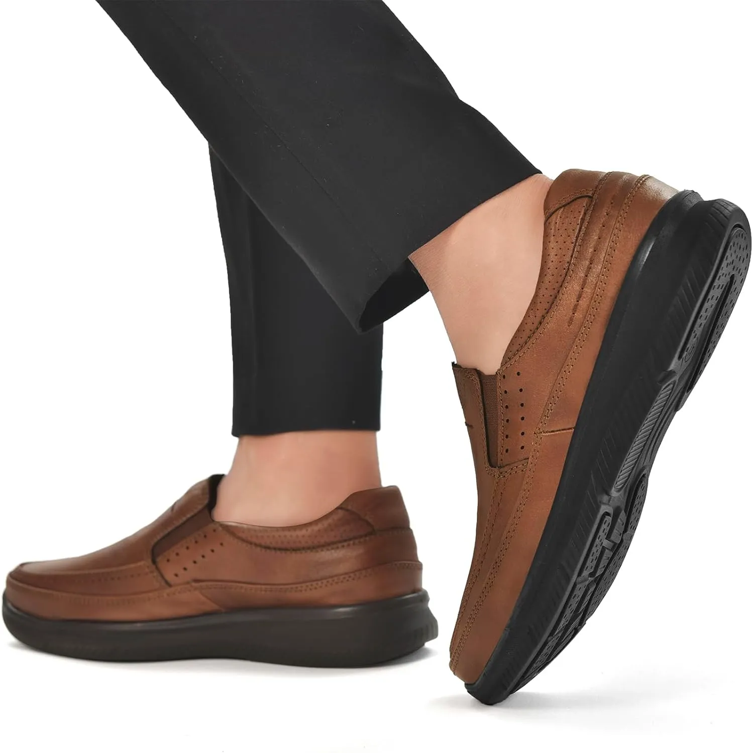 Men's Slip On Casual Loafers, Comfortable Walking Shoes for Men, Lightweight Dress Shoes for Office Driving