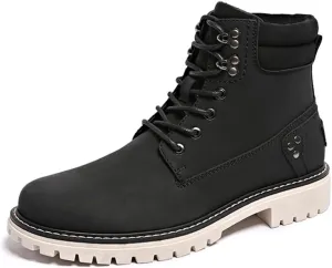 Mens Snow Boots Fur Lined Hiking Boots Waterproof Anti-Slip Outdoor Climbing Shoes
