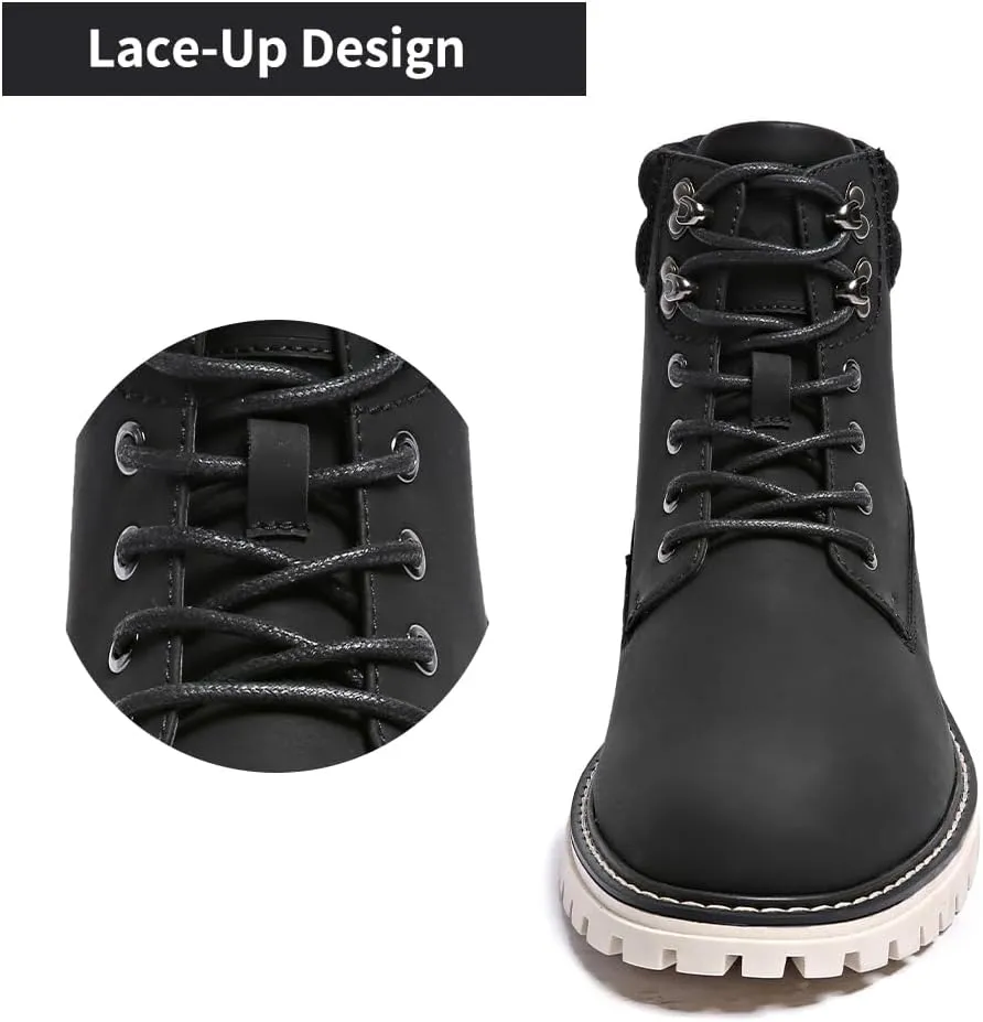 Mens Snow Boots Fur Lined Hiking Boots Waterproof Anti-Slip Outdoor Climbing Shoes