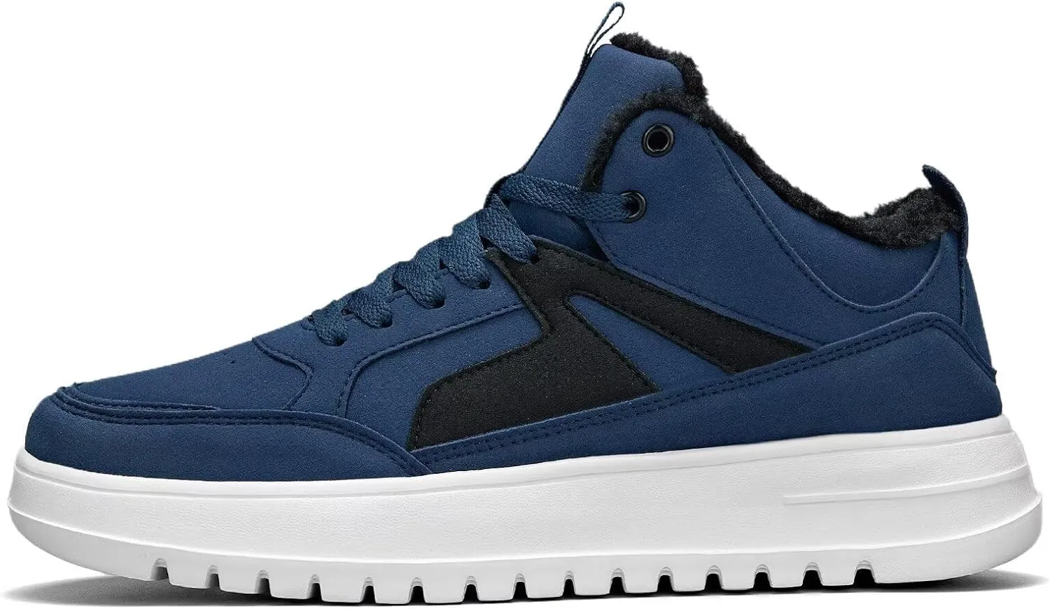 Mens Snow Winter Shoes Fur Lined Warm Sneakers Lightweight Comfortable Outdoor Boots Sole Soft