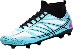 Men’s Soccer Shoes Cleats Football Boots Professional Training Outdoor Indoor Sneaker High-Top Spike Breathable Athletic