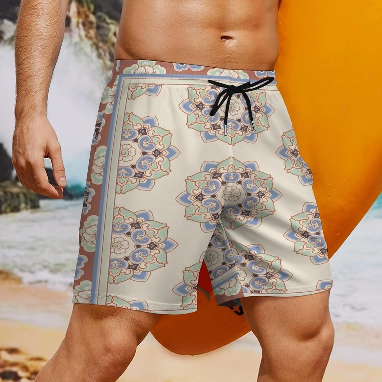 Mens Swim Trunks with Compression Liner Bathing Suits Beach Shorts Swim Shorts Men Swim Trunks