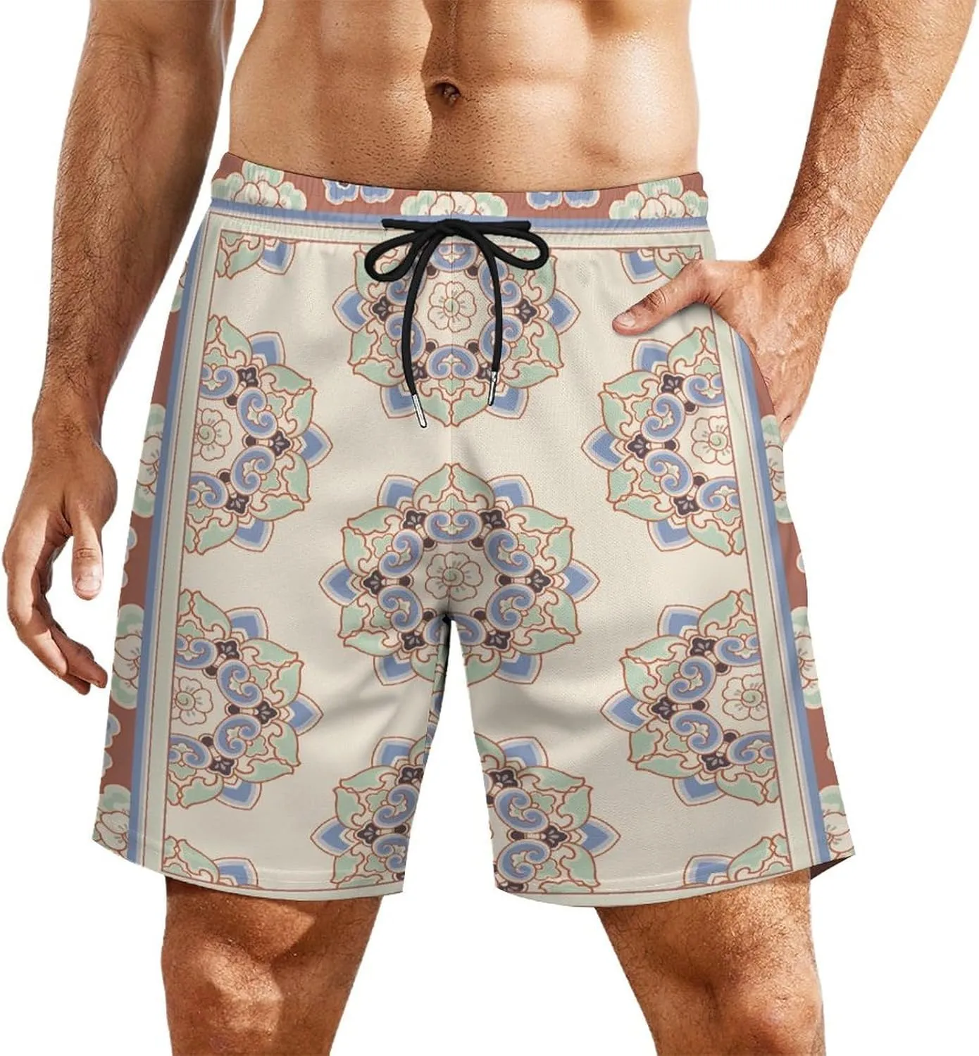 Mens Swim Trunks with Compression Liner Bathing Suits Beach Shorts Swim Shorts Men Swim Trunks
