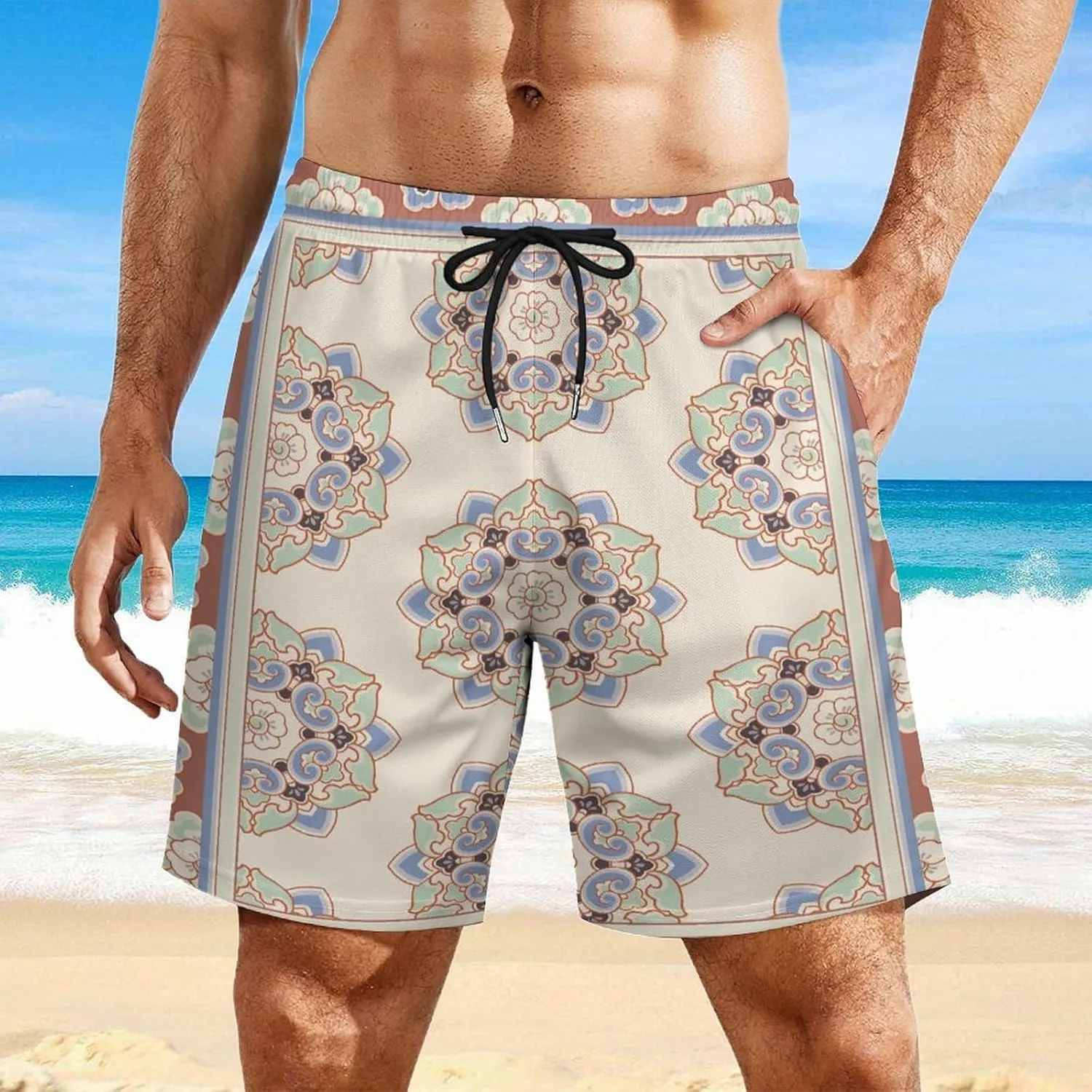 Mens Swim Trunks with Compression Liner Bathing Suits Beach Shorts Swim Shorts Men Swim Trunks