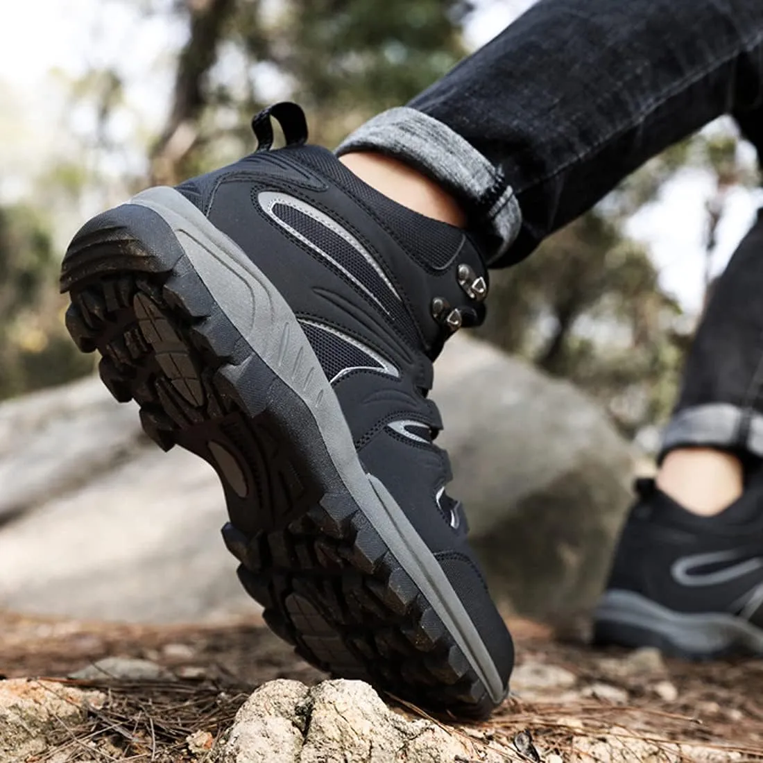 Mens Walking Boots Womens Trekking Shoes Lightweight Outdoor Hiking Boots