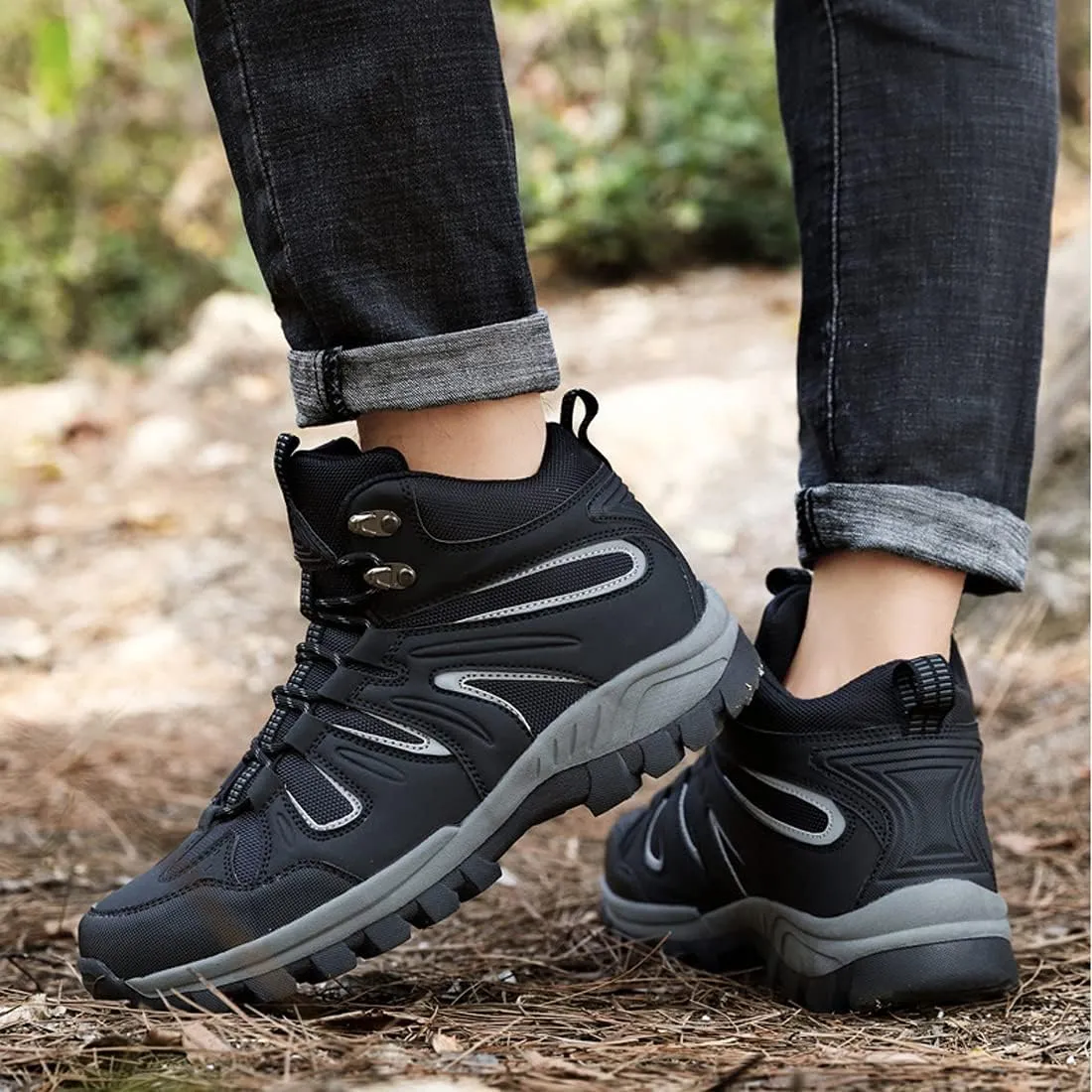 Mens Walking Boots Womens Trekking Shoes Lightweight Outdoor Hiking Boots