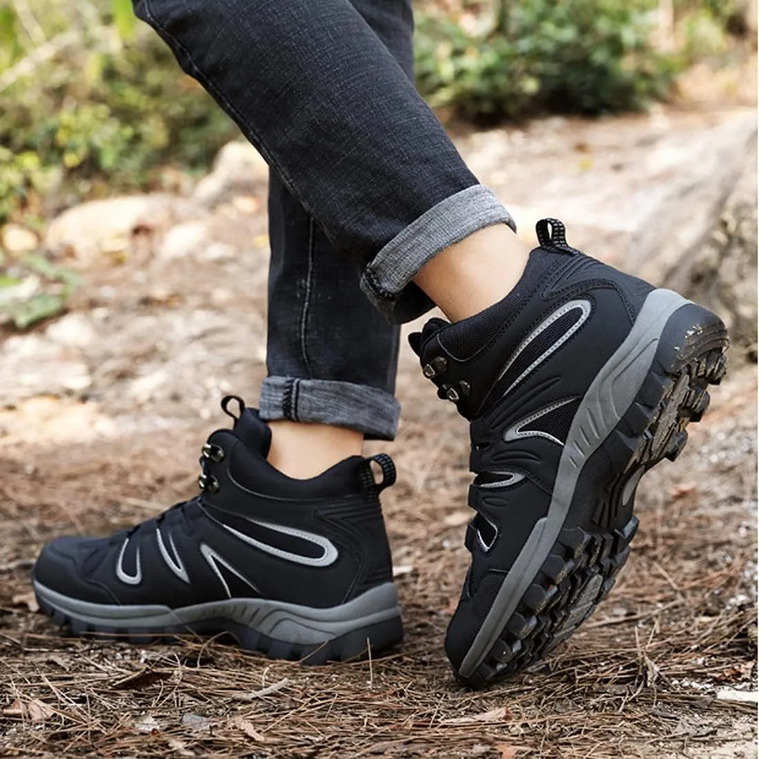 Mens Walking Boots Womens Trekking Shoes Lightweight Outdoor Hiking Boots