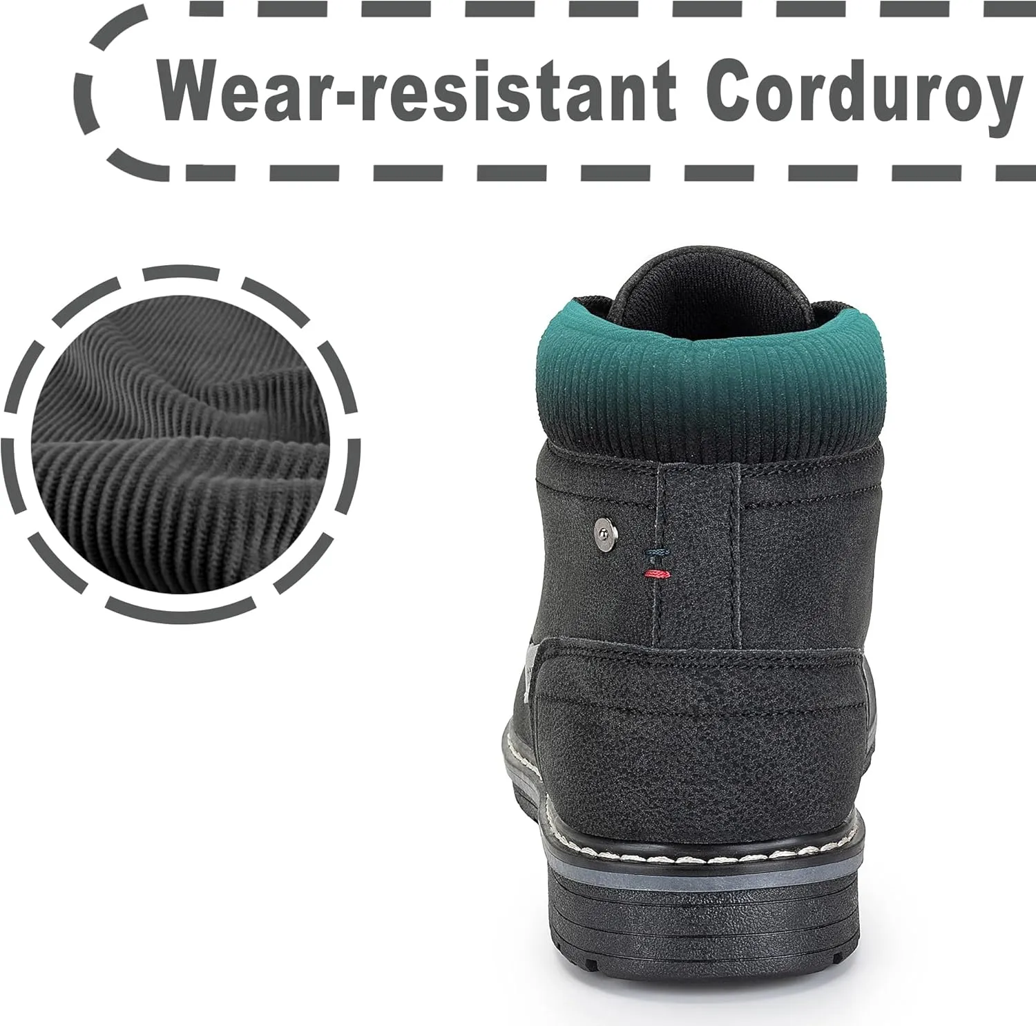 Men's Waterproof Mid-Top Chukka Boots for Work Everyday Wear Casual Outdoor
