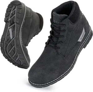 Men's Waterproof Mid-Top Chukka Boots for Work Everyday Wear Casual Outdoor