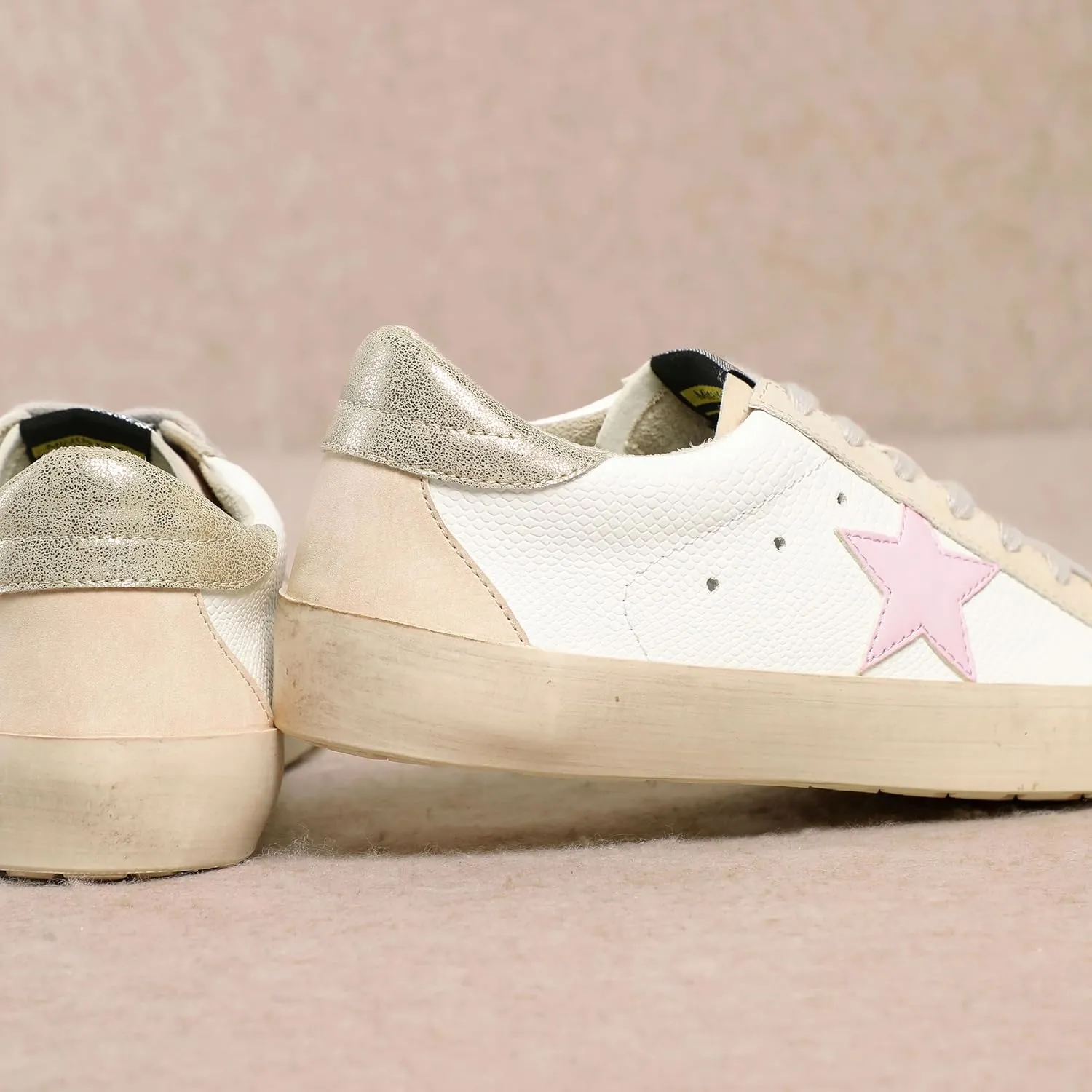 Mi.iM Sofia Rubber Sole Lace-up Low Top Star Sneakers