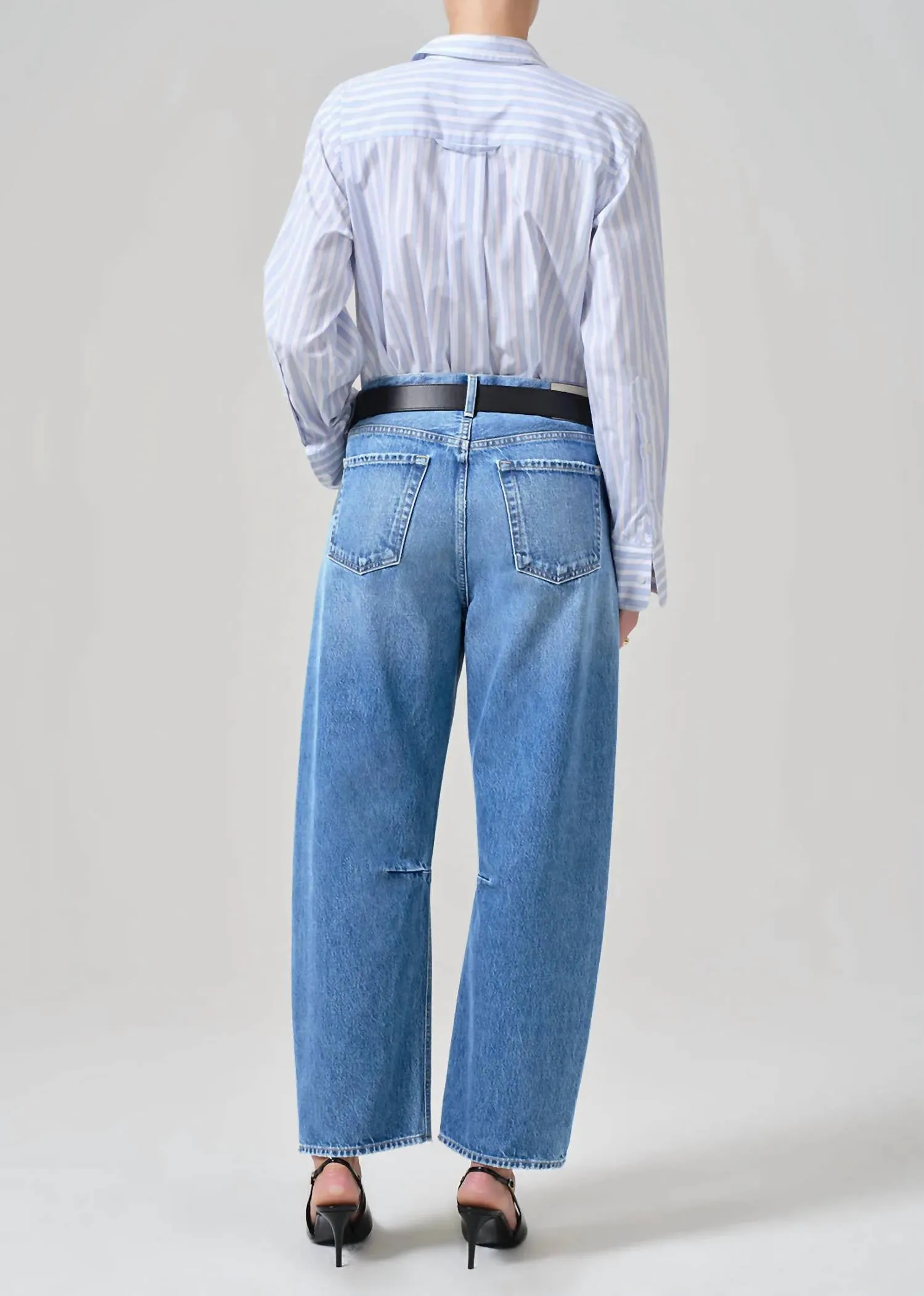 Miro High Waist Barrel Jeans In Picifica
