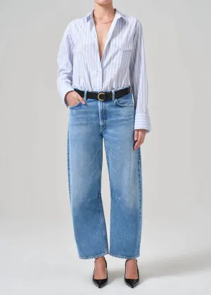 Miro High Waist Barrel Jeans In Picifica