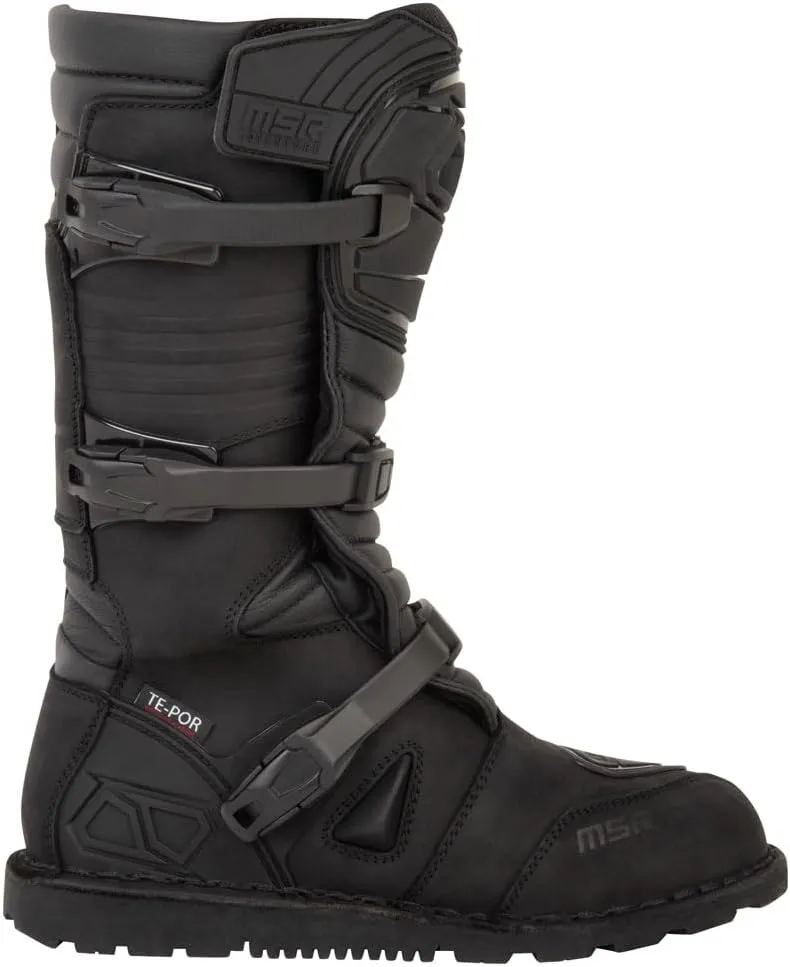 MSR Waterproof Adventure Motorcycle Boots Size 12 Black