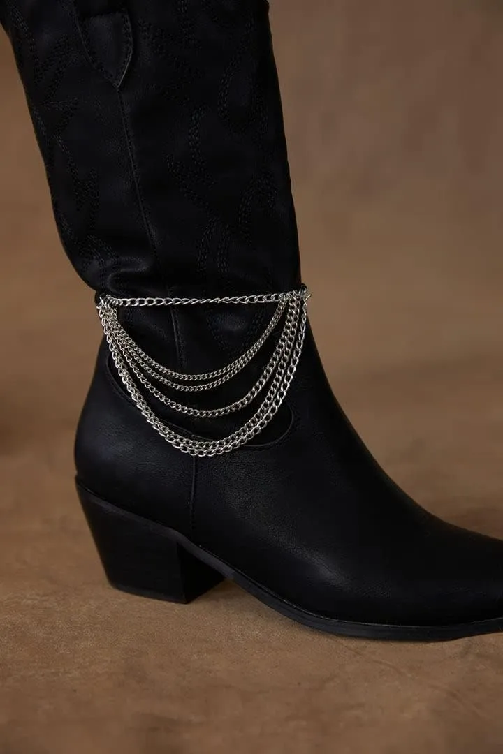 MUCCCUTE Cowboy Boots for Women Cowgirl Boots Wide Calf Pointed Toe Embroidered Fashion Western Chunky Pull On