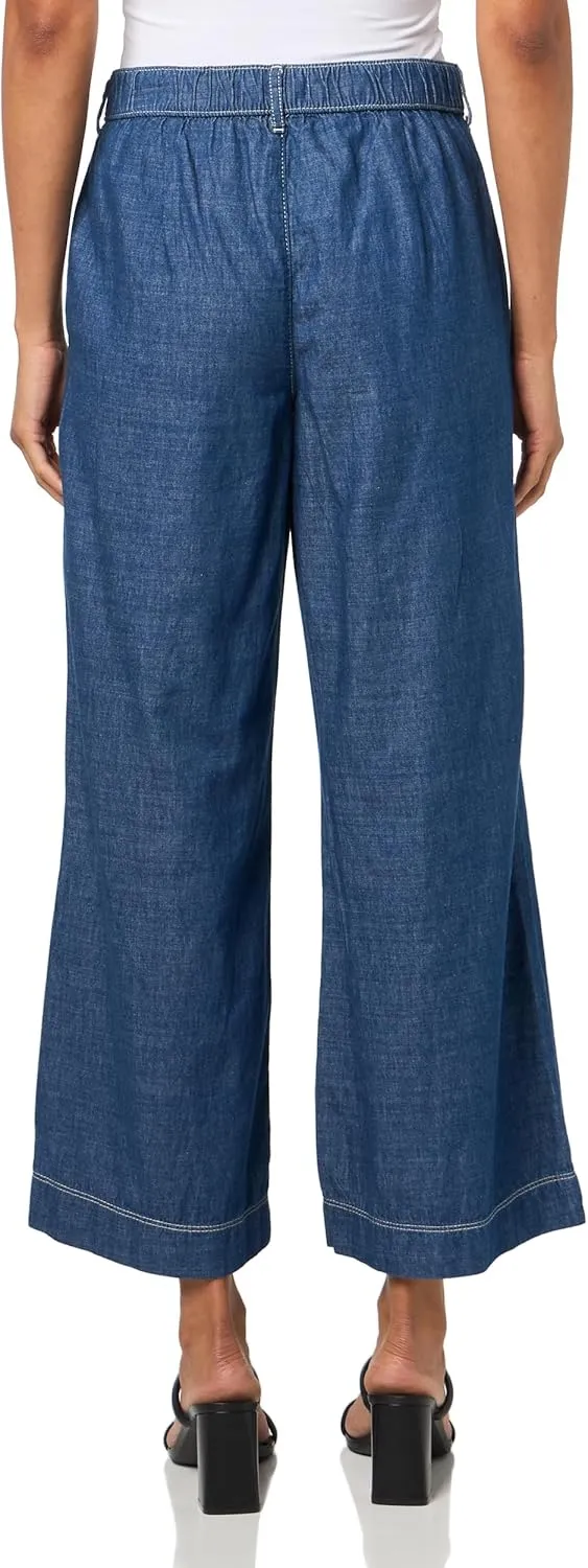 Nautica Women's Button Pocket Wide Leg Sailor Jeans