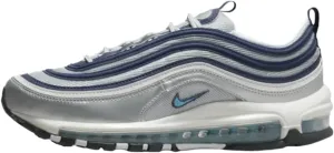 Nike Men's Low-Top Sneakers, Metallic Silver Chlorine Blue, 4