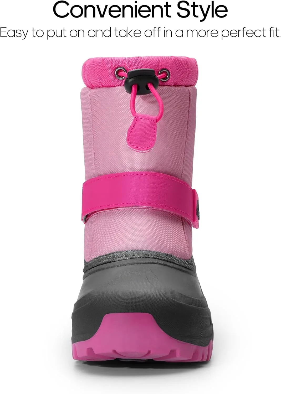 NORTIV 8 Kids Snow Boots Boy's Girl's Waterproof Cold Weather Classic Booties Hiking Outdoor Shoes (Little Kids/Big Kids)