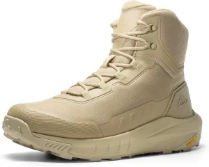 NORTIV 8 Men's Tactical Hiking Boot Lightweight Cushion Sole Boots for Work All Day Side Zipper Motorcycle Combat Military Boot Arch Support 8 Inches Terrascope