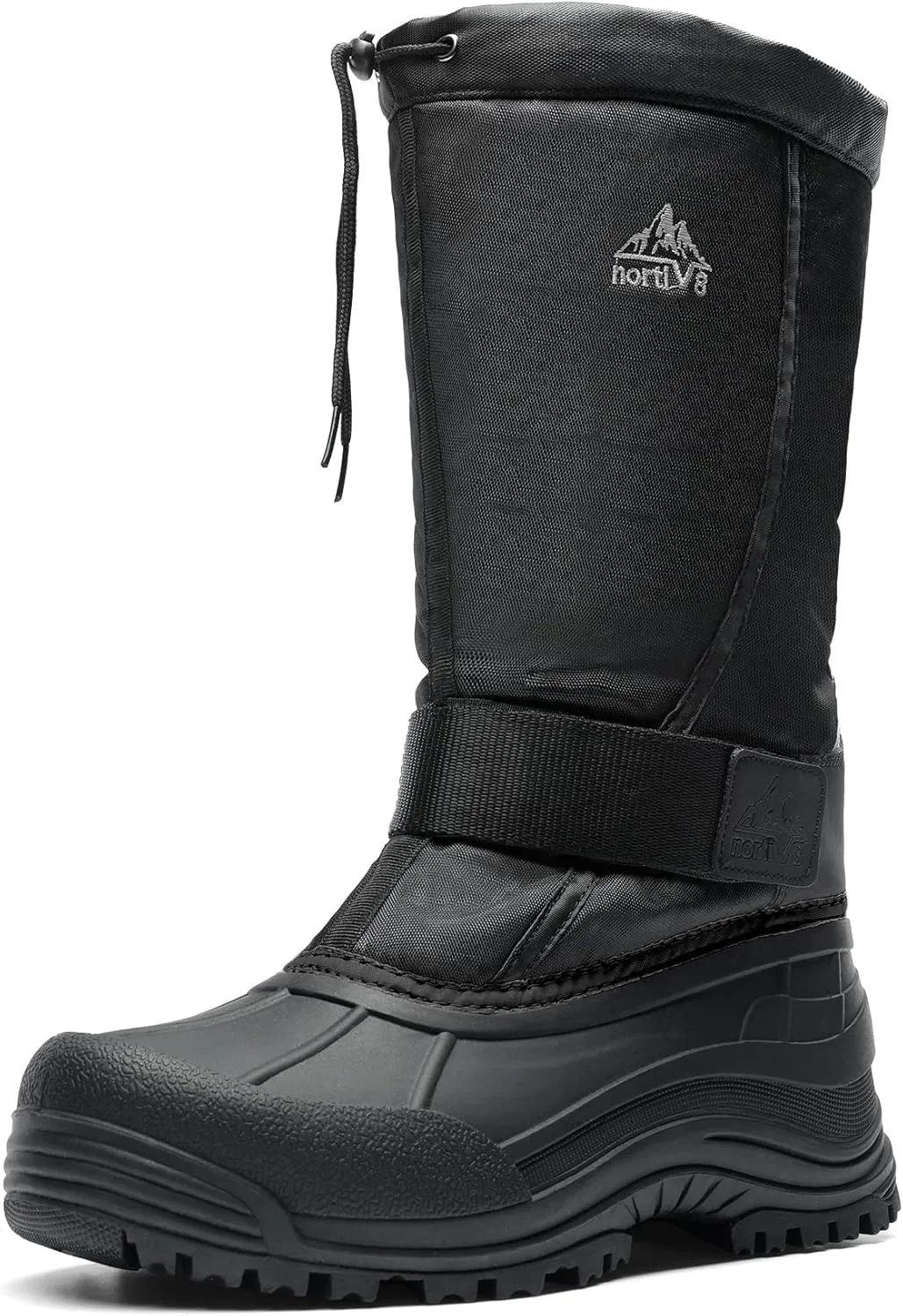 NORTIV 8 Men's Waterproof Hiking Winter Snow Boots Insulated Fur Liner Lightweight Outdoor Tall Boots